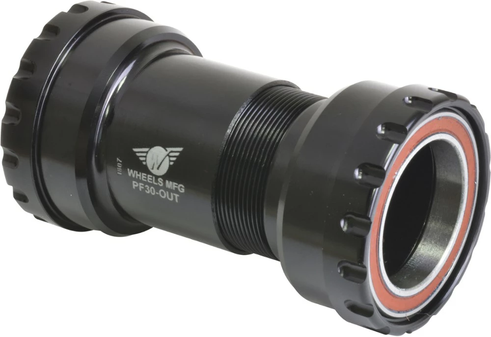 Wheels Manufacturing PF30 Outboard Thread Together Bottom Bracket with Angular Contact Bearings for 30 mm Crank Spindles 1 Wheels Manufacturing PF30 Outboard Thread Together Bottom Bracket with Angular Contact Bearings for 30 mm Crank Spindles
